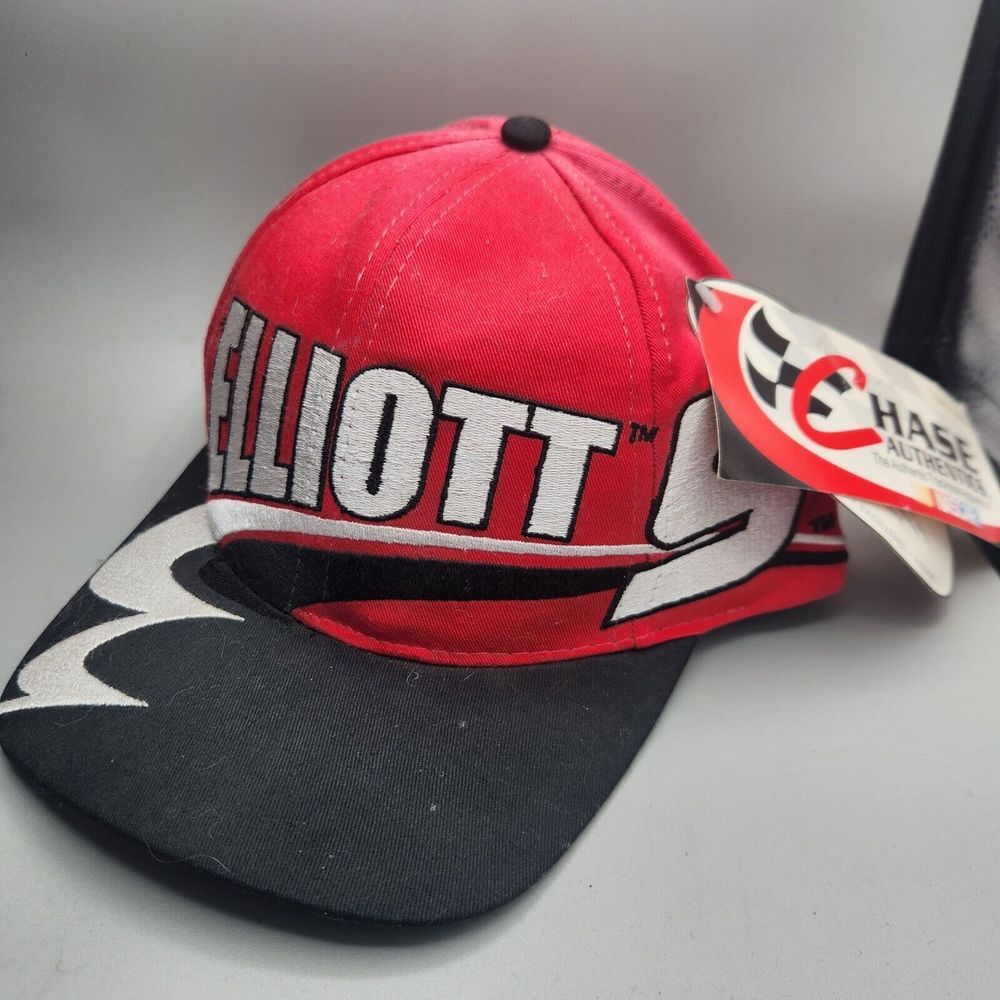 Vintage Bill Elliott Hat Snap Back Chase Authentics Dodge Nascar Racing 90s Y2K